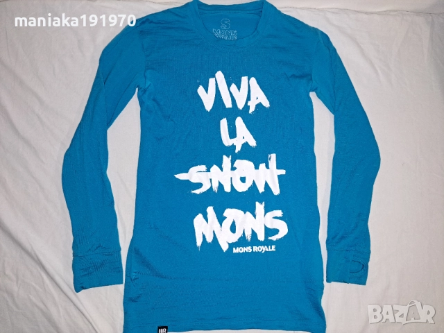 Mons Royale (S) 2 броя мъжки термо блузи мерино 100% Merino Wool , снимка 9 - Спортни дрехи, екипи - 48202842