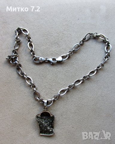 сребърен медальон - 30, снимка 6 - Колиета, медальони, синджири - 39351327