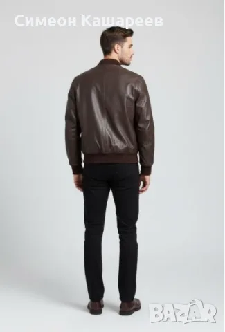 Мъжко кожено яке Schott NYC, снимка 3 - Якета - 56425366
