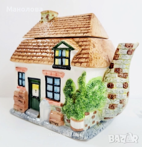 Ръчно рисуван фин керамичен чайник Annie Row, Greengrocer., снимка 4 - Други ценни предмети - 52437896