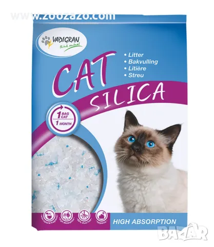 Силиконова силно абсорбираща котешка тоалетна, 2,25кг. - 5л. - Модел: 4925