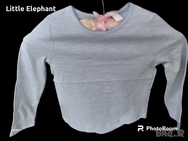 Блузка с дълъг ръкав за 2-3 год мом мини райе синьо,Англия/нова