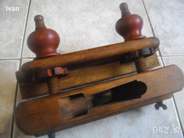 Старинно/Антикварно Профилно Голямо Ръчно Дърводелско Ренде-ОТЛИЧНО Съст-Регулация/Дървени Винтове , снимка 2 - Други инструменти - 39342093