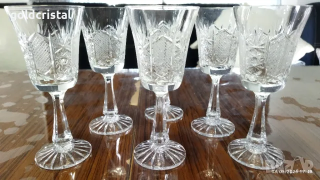 Кристални чаши Зорница лукс, снимка 8 - Антикварни и старинни предмети - 35509878