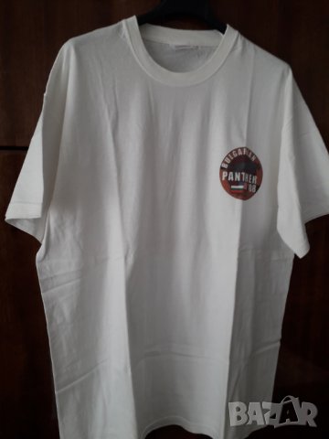 Мъжка лятна бяла фланелка с лого, снимка 1 - Тениски - 29607741