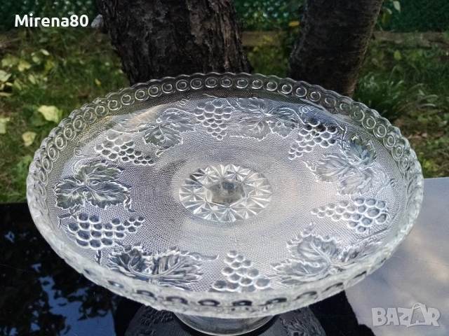 Ретро фруктиера / поставка за торта, снимка 2 - Чинии - 52281056