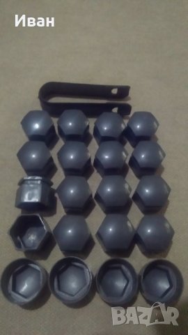 Качественни капачки за болтове на джанти за кола автомобил джип камион 19мм със секретни цвят графит, снимка 2 - Аксесоари и консумативи - 29435159