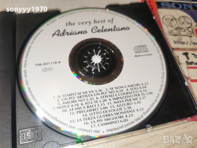 ADRIANO CELENTANO CD 0202261951, снимка 10 - CD дискове - 53328373