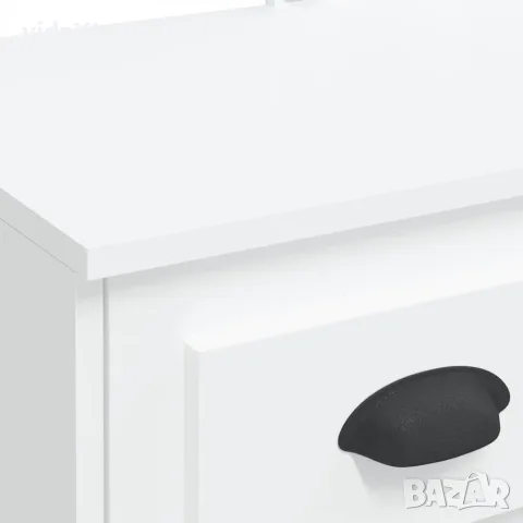 vidaXL Тоалетка с LED лампи, бяла, 90x42x132,5 см, снимка 8 - Тоалетки - 56148155