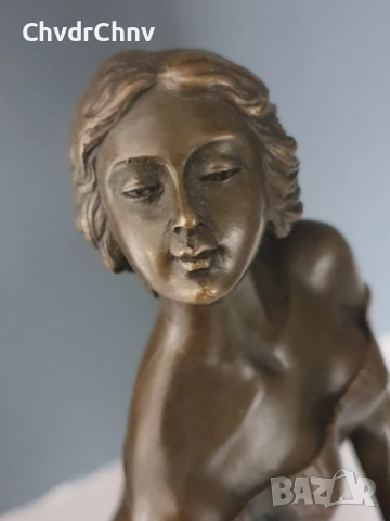 37см-4кг Collinet статуетка/еротика/френска бронзова скулптура/фигура на жена-танцьорка/zz, снимка 7 - Статуетки - 52906084