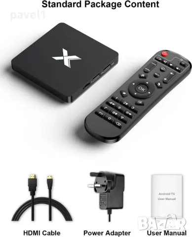 НОВ ТЕСТВАН тв бокс P297 TV Box Quad-Core CPU 4GB RAM 32GB ROM 2.4Ghz/5.0Ghz WiFi 10/100M, снимка 4 - Плейъри, домашно кино, прожектори - 49132631