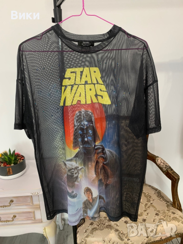 Тениска на Star Wars в размер S, но е подходяща и за М и L, снимка 8 - Тениски - 44607325