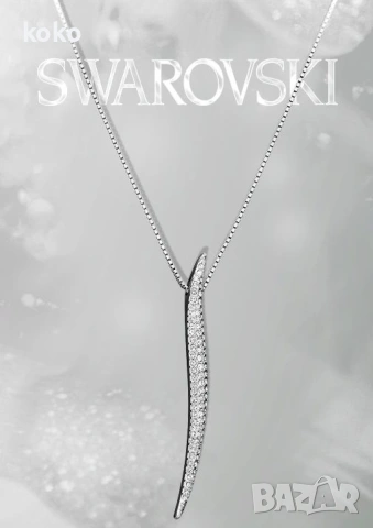 Колие Swarovski Оригинално, снимка 2 - Колиета, медальони, синджири - 54151631