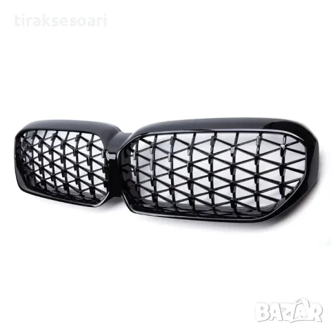 Бъбреци решетки Diamond style черен лак за BMW Серия 5 G30 G38 2020, снимка 2 - Аксесоари и консумативи - 48306851