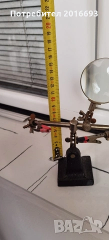 Стара лупа с държачи и щипки с чупещи се рамена., снимка 7 - Друга електроника - 54158668
