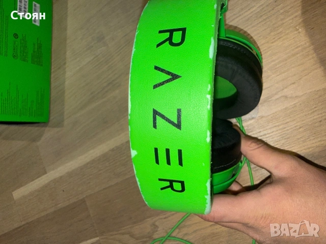 Razer Kraken геймърски слушалки - зелени, с кутия и микрофон, снимка 2 - Слушалки и портативни колонки - 54289086