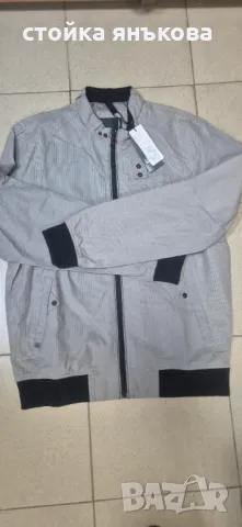 Страхотно мъжко яке, изчистено в сиво, снимка 2 - Якета - 49748082