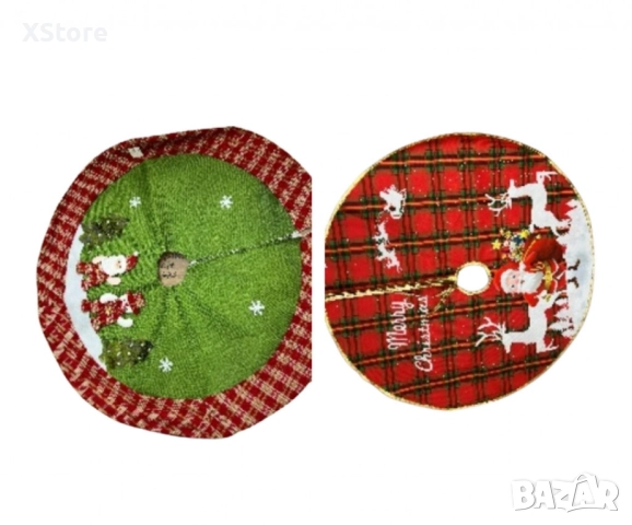 Празнично покривало за под елхата - Уют и стил за вашата Коледа, снимка 3 - Декорация за дома - 52441563