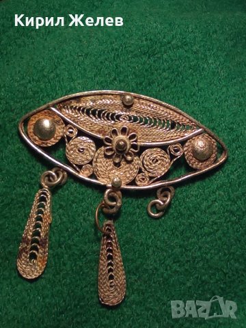 СТАРИННА ФИЛИГРАННА СРЕБЪРНА ВЪЗРОЖДЕНСКА БРОШКА РЪЧНА ИЗРАБОТКА 34412, снимка 17 - Антикварни и старинни предмети - 39507605