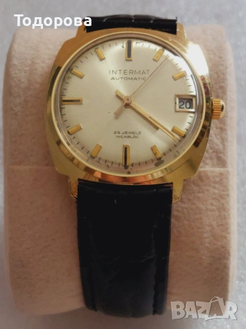 Швейцарски автоматичен мъжки златен часовник 25 рубина,злато 585