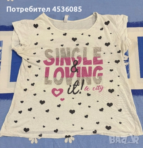 Лот от 4 момичешки тениски с къс ръкав, снимка 3 - Тениски - 52281217