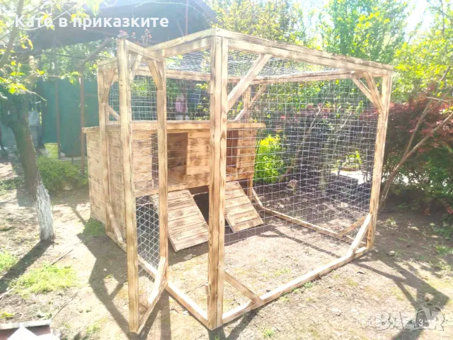 Кокошарник, Дървена клетка за пилета, снимка 2 - За птици - 50312014