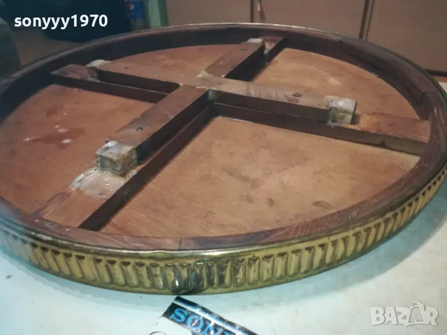 ЗЛАТНА МАСА 60СМ ОТ ФРАНЦИЯ-ПЛОТ МЕД МЕСИНГ 0411241719LNWCR, снимка 14 - Антикварни и старинни предмети - 47838894