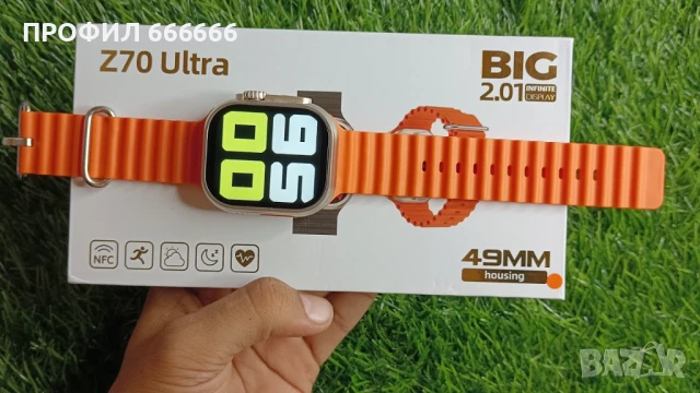Смарт часовник Unisex Z70 Ultra, снимка 2 - Смарт гривни - 51428189