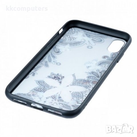 Пластмасов кейс BEAUTY с камъни, За iPhone 11 Pro Max (6.5), Цвете с пеперуди, снимка 3 - Калъфи, кейсове - 37818478