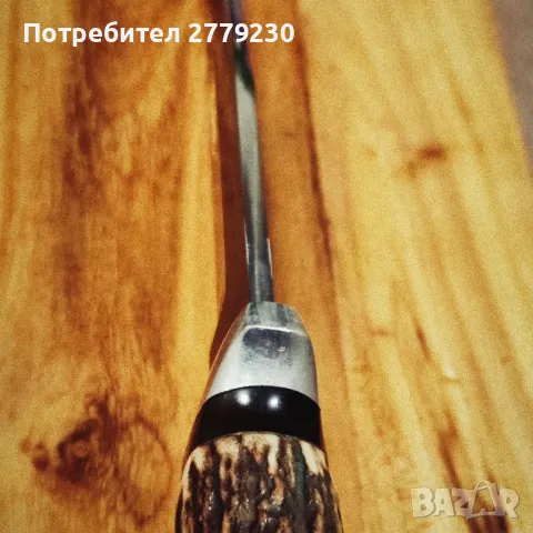 Ловен масивен нож с дръжка от еленов рог. Нов!, снимка 18 - Ножове - 49910145