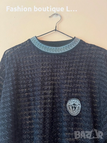 Версаче черна блуза XL размер 🖤, снимка 2 - Блузи с дълъг ръкав и пуловери - 51809533