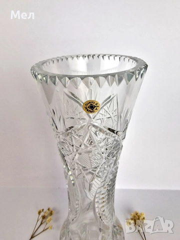Кристална ваза , снимка 2 - Вази - 51694809