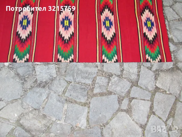 Тетевенски килим, пътека ,вълна, двулицева,3.10 х 1.15м., снимка 2 - Антикварни и старинни предмети - 47850218