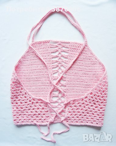 Розово бюстие, размер L с гол гръб, снимка 3 - Корсети, бюстиета, топове - 44190870