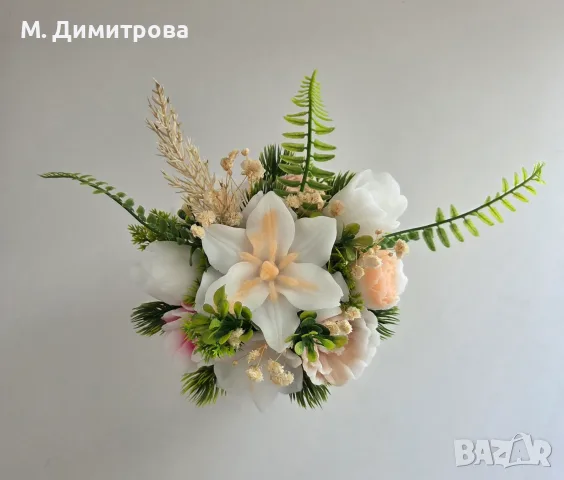 Сапунени цветя  от глицеринов сапун 