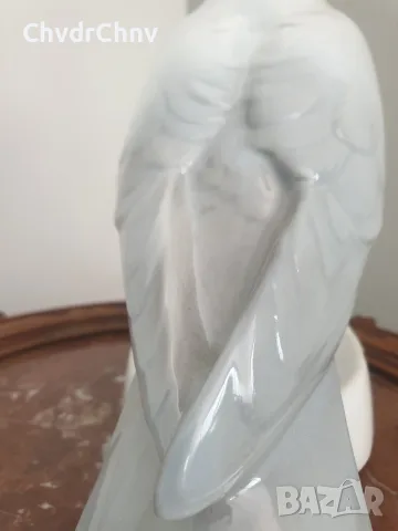 Royal Dux статуетка 29см-1кг/Роял Дюкс Чехословакия стара порцеланова фигура птица/гълъб-гугутка, снимка 7 - Статуетки - 55876689
