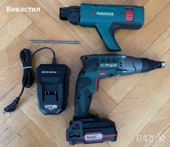 Нов акумулаторен винтоверт за гипс картон Parside, снимка 6 - Винтоверти - 50515425