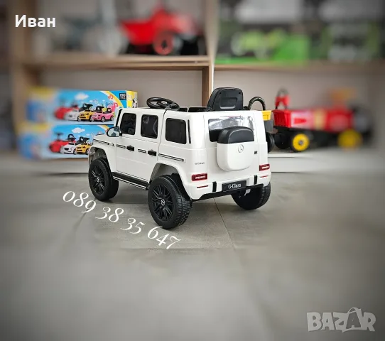 ТОП ЦЕНА!НОВО!Акумулаторен джип Mercedes G580 с 12V батерия,EVA гуми,кожена седалка,USB,дистанционно, снимка 8 - Детски велосипеди, триколки и коли - 56091542