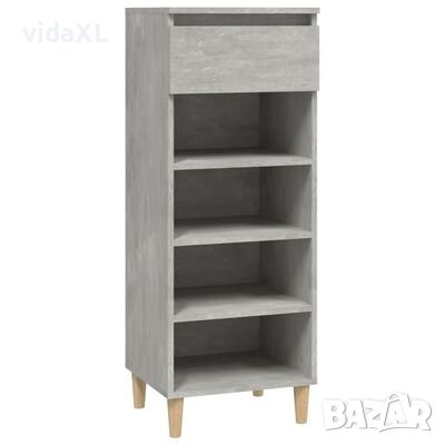 vidaXL Шкаф за обувки, бетонно сив, 40x36x105 см, инженерно дърво, снимка 1
