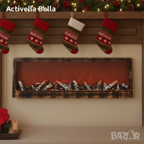 Изкуствена LED камина 24'' – уют и пламък без дим и поддръжка, снимка 3 - Декорация за дома - 52535355