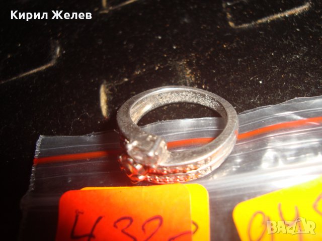 СРЕБЪРЕН ПРЪСТЕН СРЕБРО ПРОБА 925 МАРКИРАНО с МИНИАТЮРНИ ФАСЕТ ЦИРКОН КАМЪНИ 9488, снимка 6 - Пръстени - 31247168