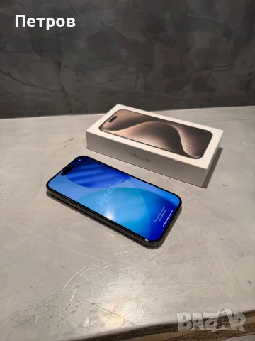 КАТО НОВ Iphone 15 Pro  256 GB Black Titanium, снимка 11 - Apple iPhone - 53090417