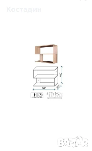 Полица за стена, снимка 2 - Етажерки - 51281085