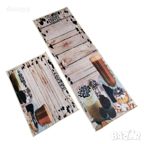 5257 Пътеки за кухня с принт кухненски постелки, 2 броя, снимка 2 - Други - 47423130