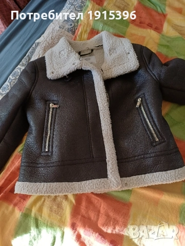 Кожено яке с каракул , снимка 4 - Якета - 52236882