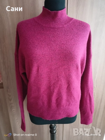 Розов лилав пуловер , снимка 2 - Блузи с дълъг ръкав и пуловери - 52591600
