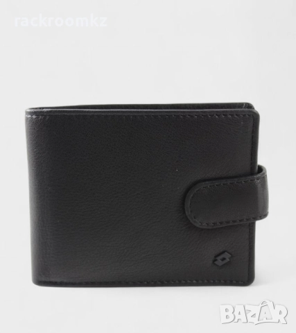 Мъжки портфейл Lotto от естествена кожа в черен цвят с копче LTT914-U2L nero, снимка 3 - Портфейли, портмонета - 51546200