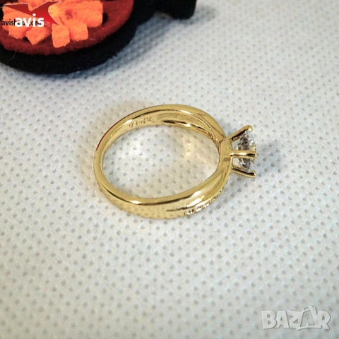 Пръстен с 14К златно покритие 224889, снимка 3 - Пръстени - 54317620