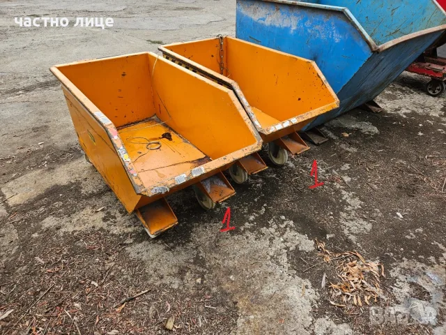 Продавам Кофи / контейнери за мотокар , челен товарач, снимка 5 - Други машини и части - 53540069