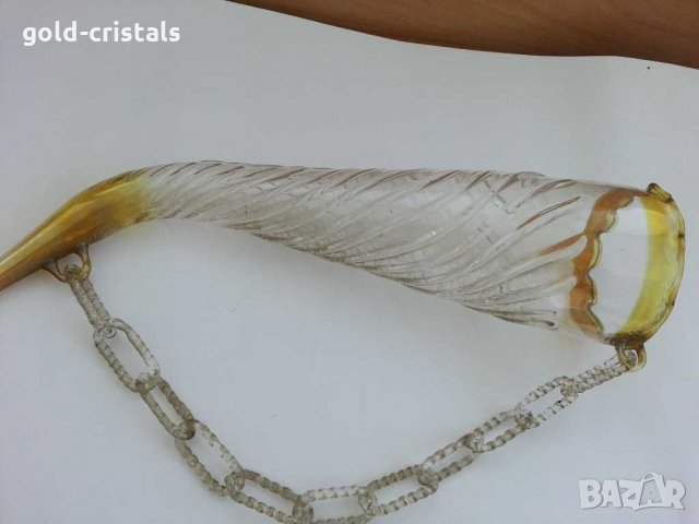 Стъклен рог, снимка 9 - Антикварни и старинни предмети - 29292252